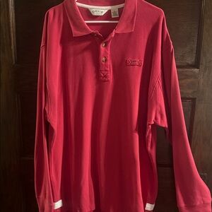 Orvis Crimson Long Sleeve Polo, Size XL